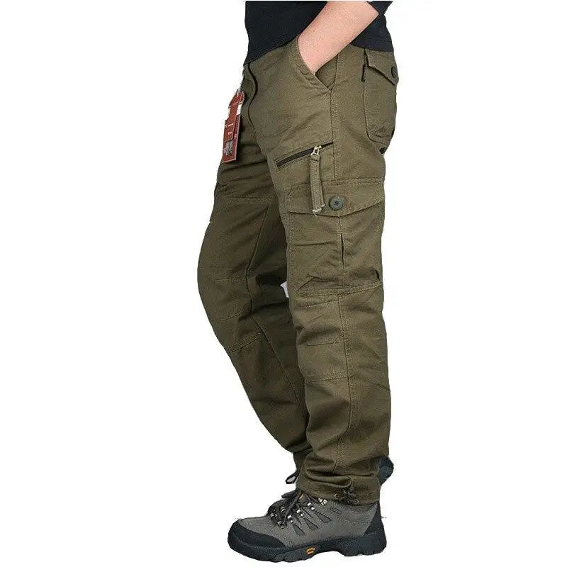 Homme Pantalon Militaire Cargo Slim Pantalon Travail Sport Jogging  Pantalons Multi Poches Outdoor Décontractée Randonnée Pants S-4XL