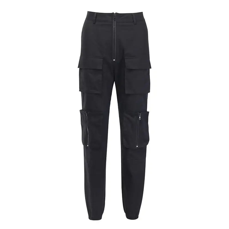 Pantalon treillis noir femme