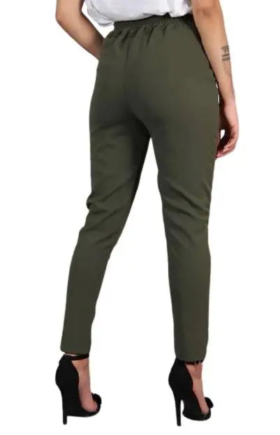 Pantalon treillis slim femme