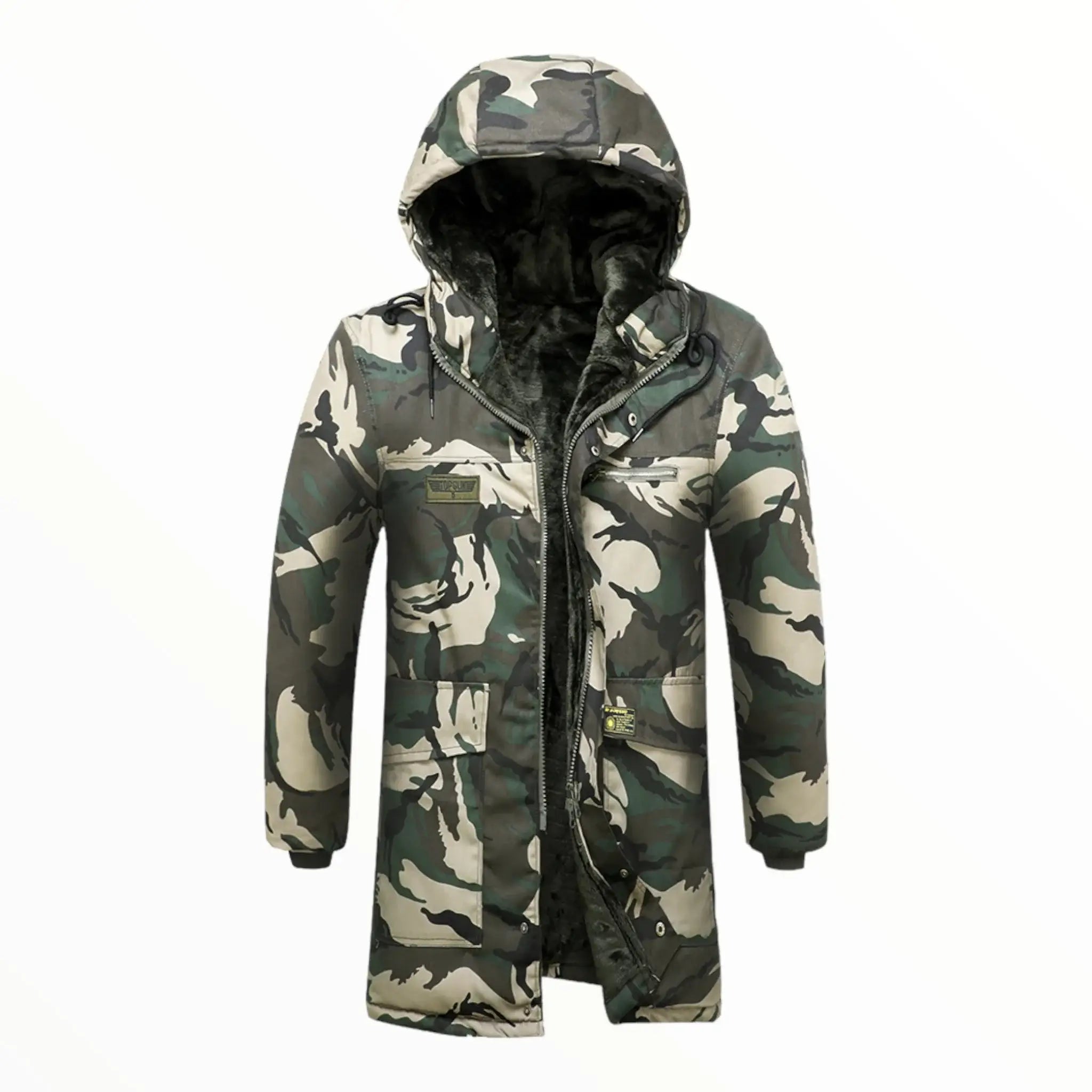 Parka militaire camouflage homme