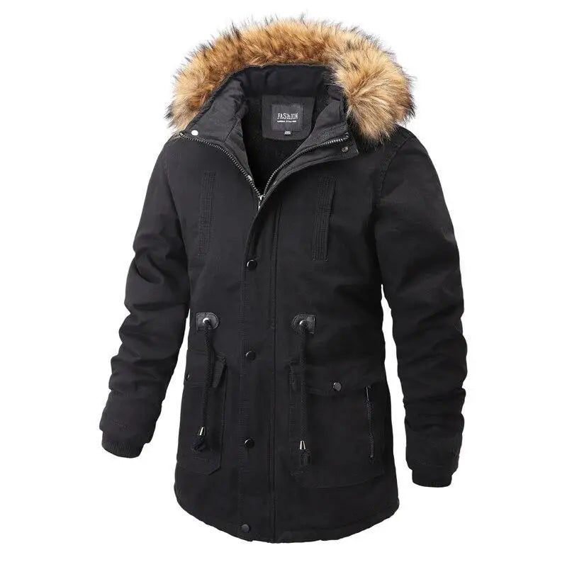 Parka militaire fourrure beige