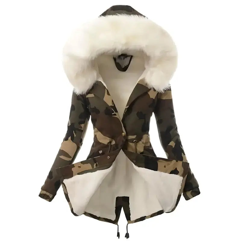 Parka militaire fourrure blanche