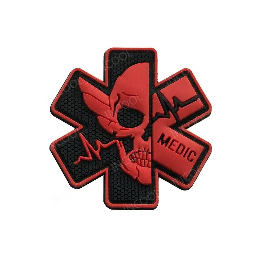 PATCH MILITAIRE - CRANE PARAMÉDICALE EN PVC 3D