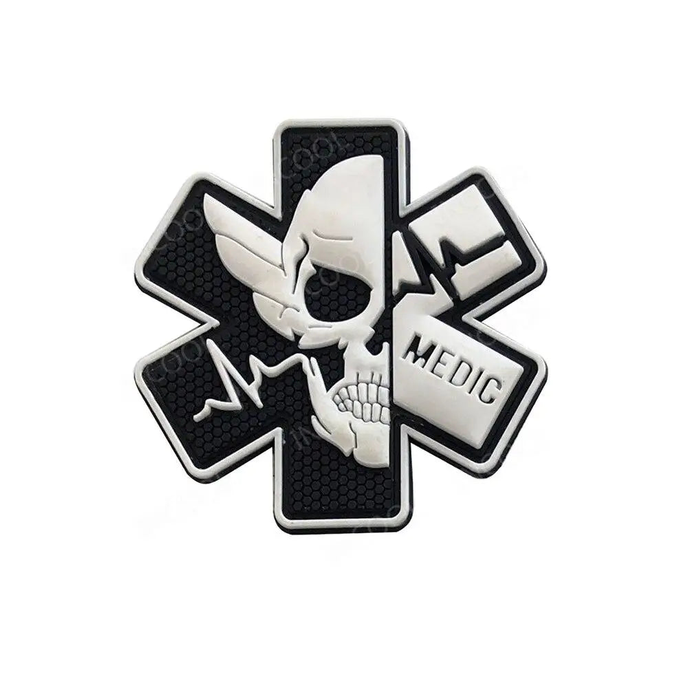 PATCH MILITAIRE - CRANE PARAMÉDICALE EN PVC 3D