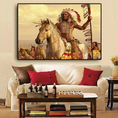 Peinture guerre indien