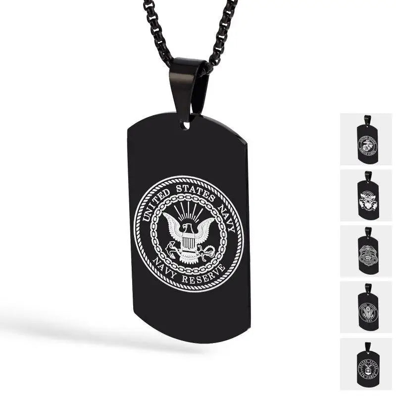 Pendentif plaque militaire
