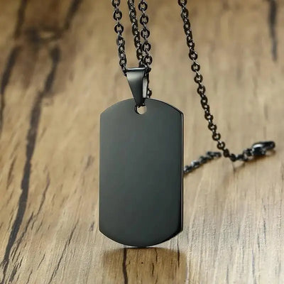 PLAQUE MILITAIRE ACCESSOIRE AVEC GRAVURE (ACIER INOXYDABLE)