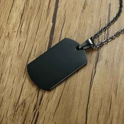 PLAQUE MILITAIRE ACCESSOIRE AVEC GRAVURE (ACIER INOXYDABLE)