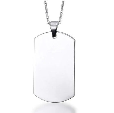 PLAQUE MILITAIRE ACCESSOIRE AVEC GRAVURE (ACIER INOXYDABLE)