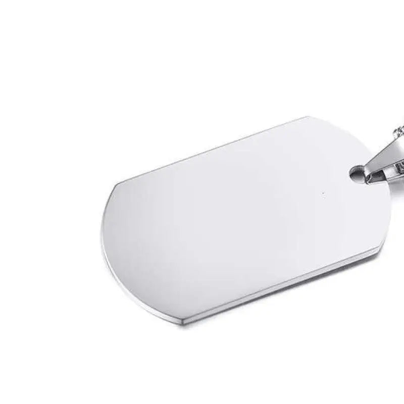 PLAQUE MILITAIRE EN TAILLE UNIQUE (ARGENT)