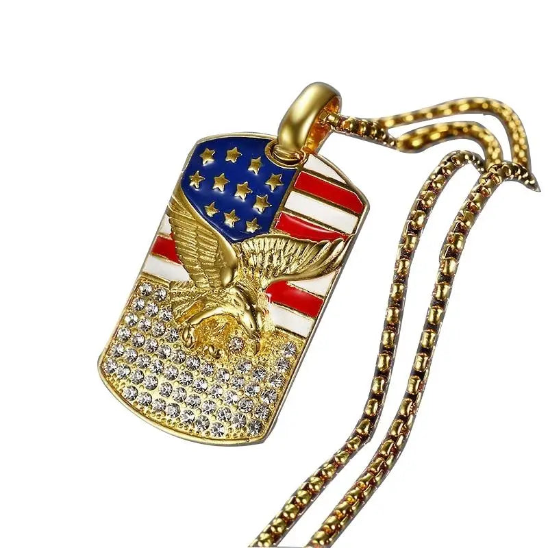 PLAQUE MILITAIRE - PUISSANCE AMÉRICAINE (OR)