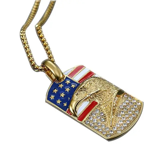 PLAQUE MILITAIRE - PUISSANCE AMÉRICAINE (OR)