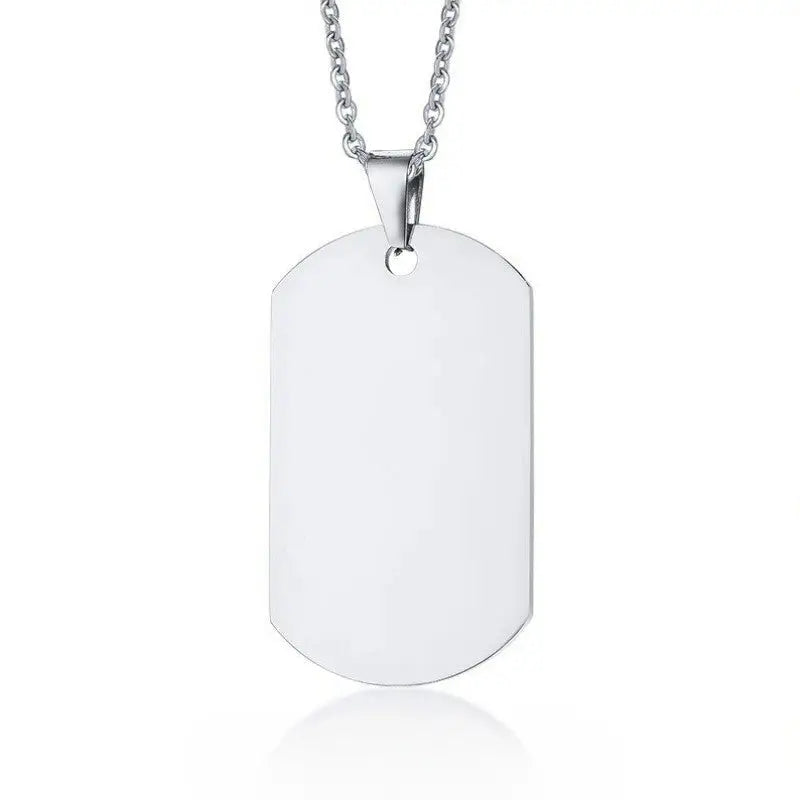 PLAQUE MILITAIRE EN TAILLE UNIQUE (ARGENT)