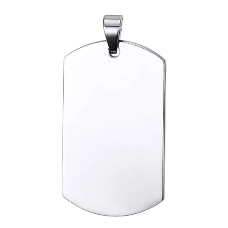 PLAQUE MILITAIRE EN TAILLE UNIQUE (ARGENT)