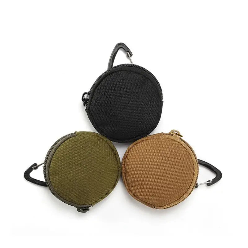 Pochette tactique ronde avec mousqueton
