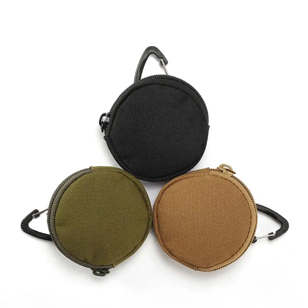 Pochette tactique ronde avec mousqueton
