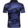 Polo bleu camouflage militaire