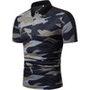 Polo bleu camouflage militaire