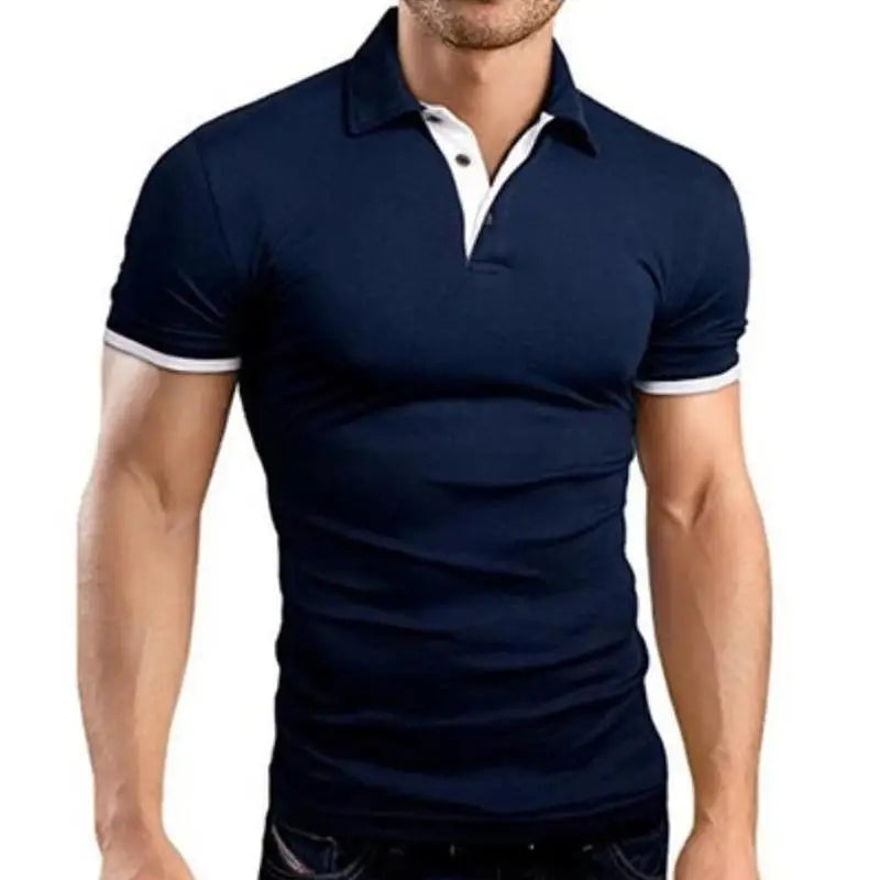 Polo homme bleu marine