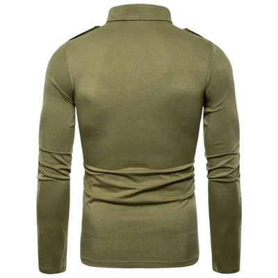 Polo manche longue militaire homme