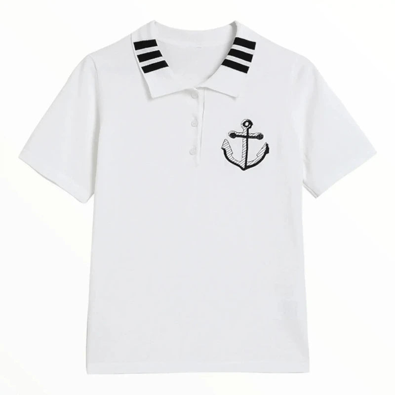 Polo marin femme hotsell