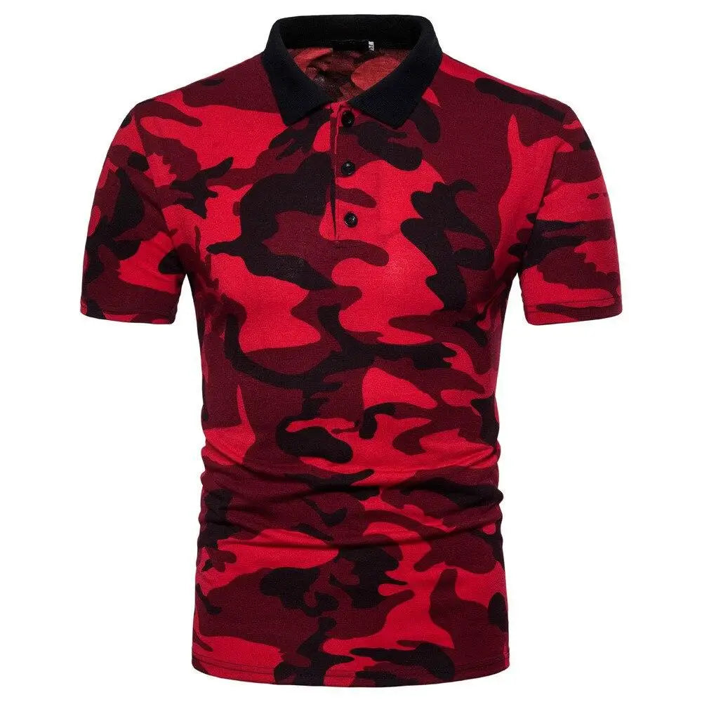 POLO MILITAIRE - CAMOUFLAGE ROUGE