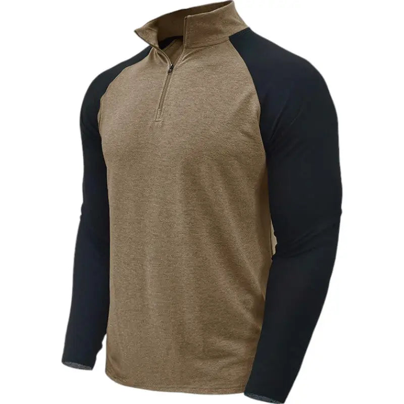 Pull militaire col zippé homme
