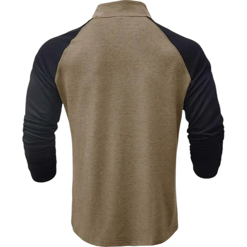 Pull militaire col zippé homme