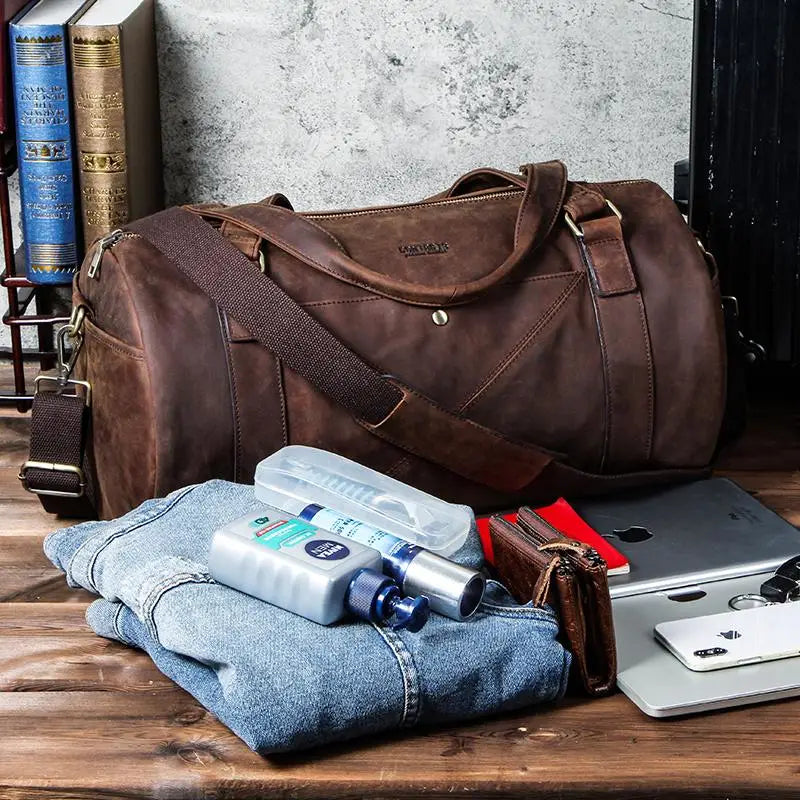 SAC MILITAIRE VINTAGE CUIR DE BUFFLE