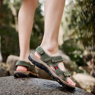 Sandale cuir randonnée homme