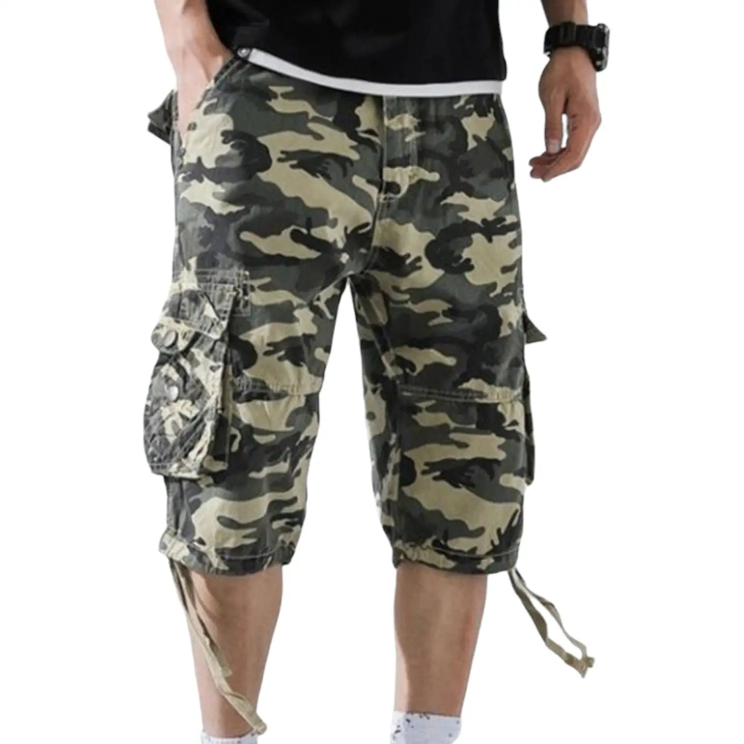 Short camouflage militaire