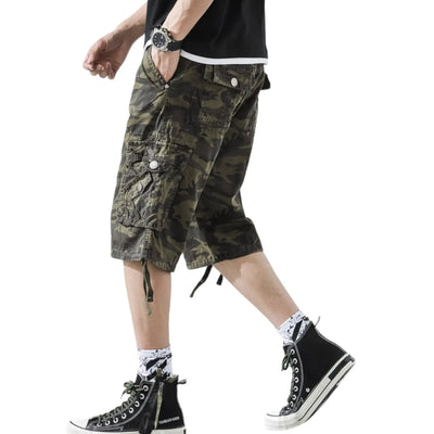 Short cargo camouflage homme