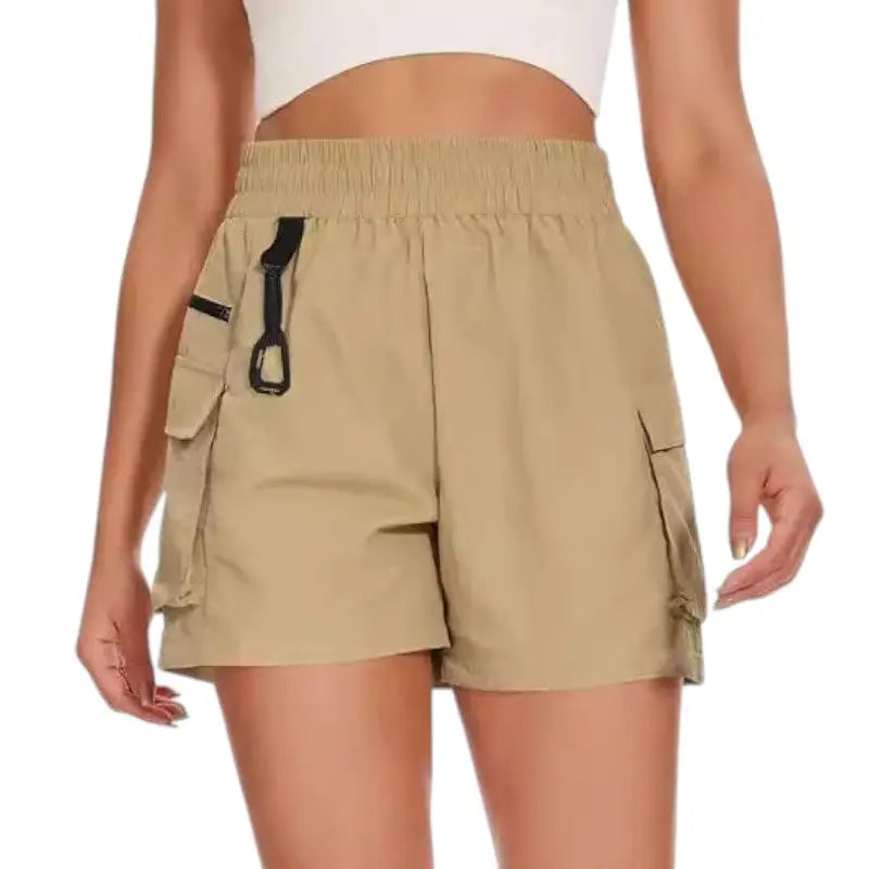 Short femme de randonné beige