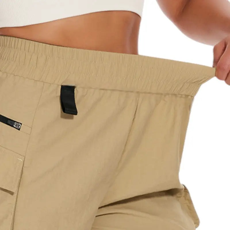 Short femme de randonné beige