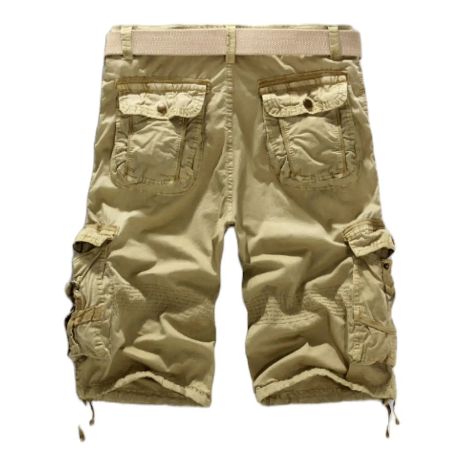SHORT MILITAIRE AVEC EFFET FROISSÉ