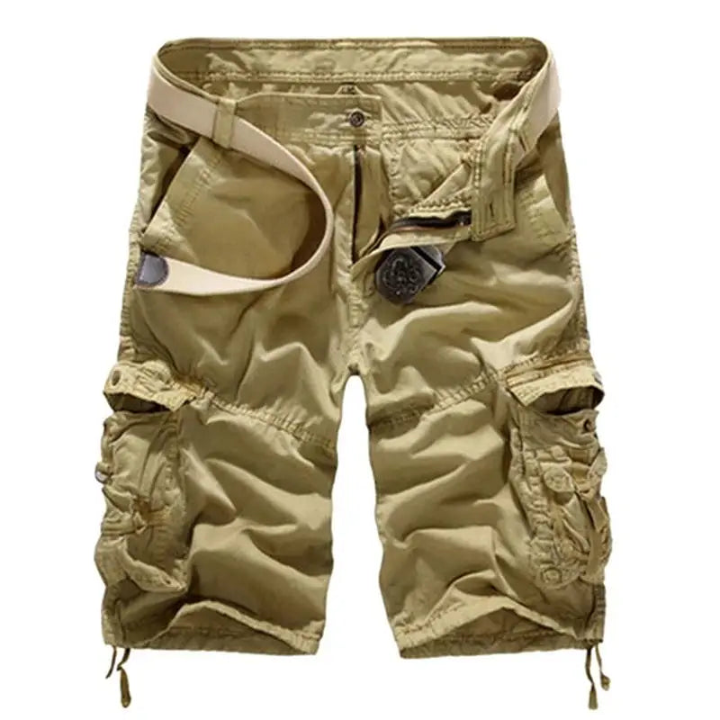 SHORT MILITAIRE AVEC EFFET FROISSÉ