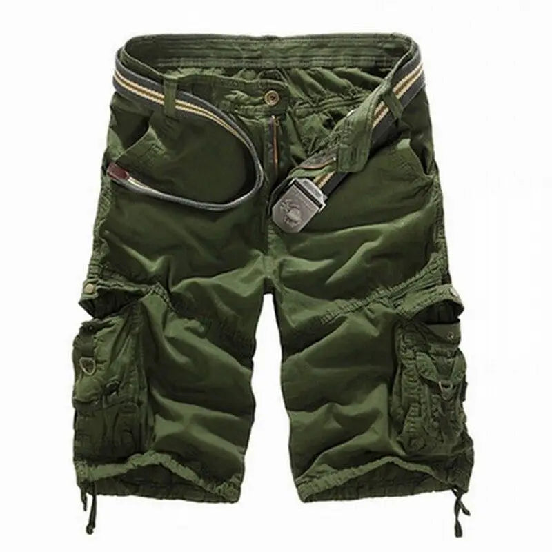SHORT MILITAIRE AVEC EFFET FROISSÉ