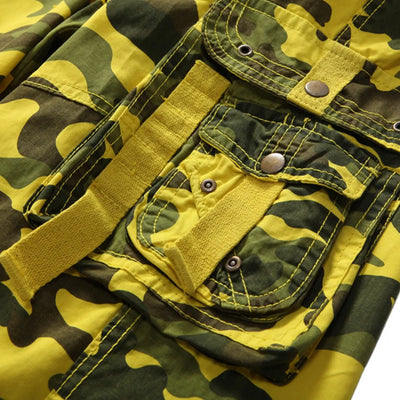 SHORT MILITAIRE - CAMOUFLAGE JAUNE