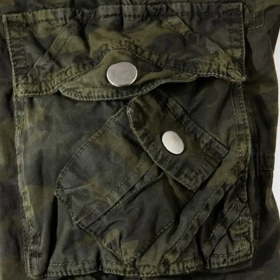 SHORT MILITAIRE - CAMOUFLAGE ROUGE