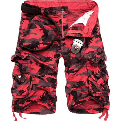 SHORT MILITAIRE - CAMOUFLAGE ROUGE