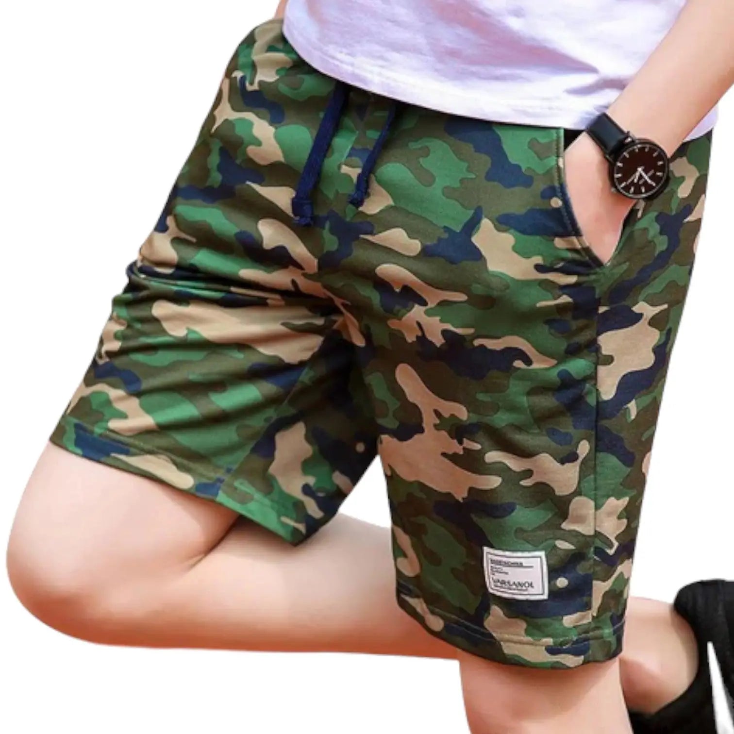 SHORT MILITAIRE - CAMOUFLAGE VERT