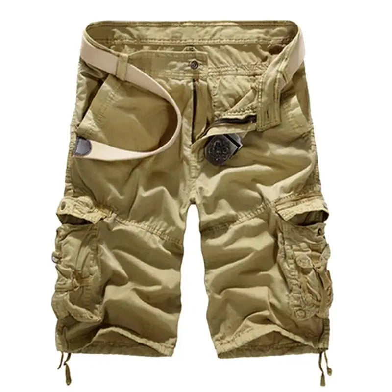 SHORT MILITAIRE AVEC EFFET FROISSÉ