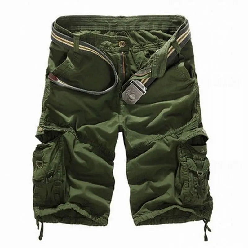 SHORT MILITAIRE AVEC EFFET FROISSÉ