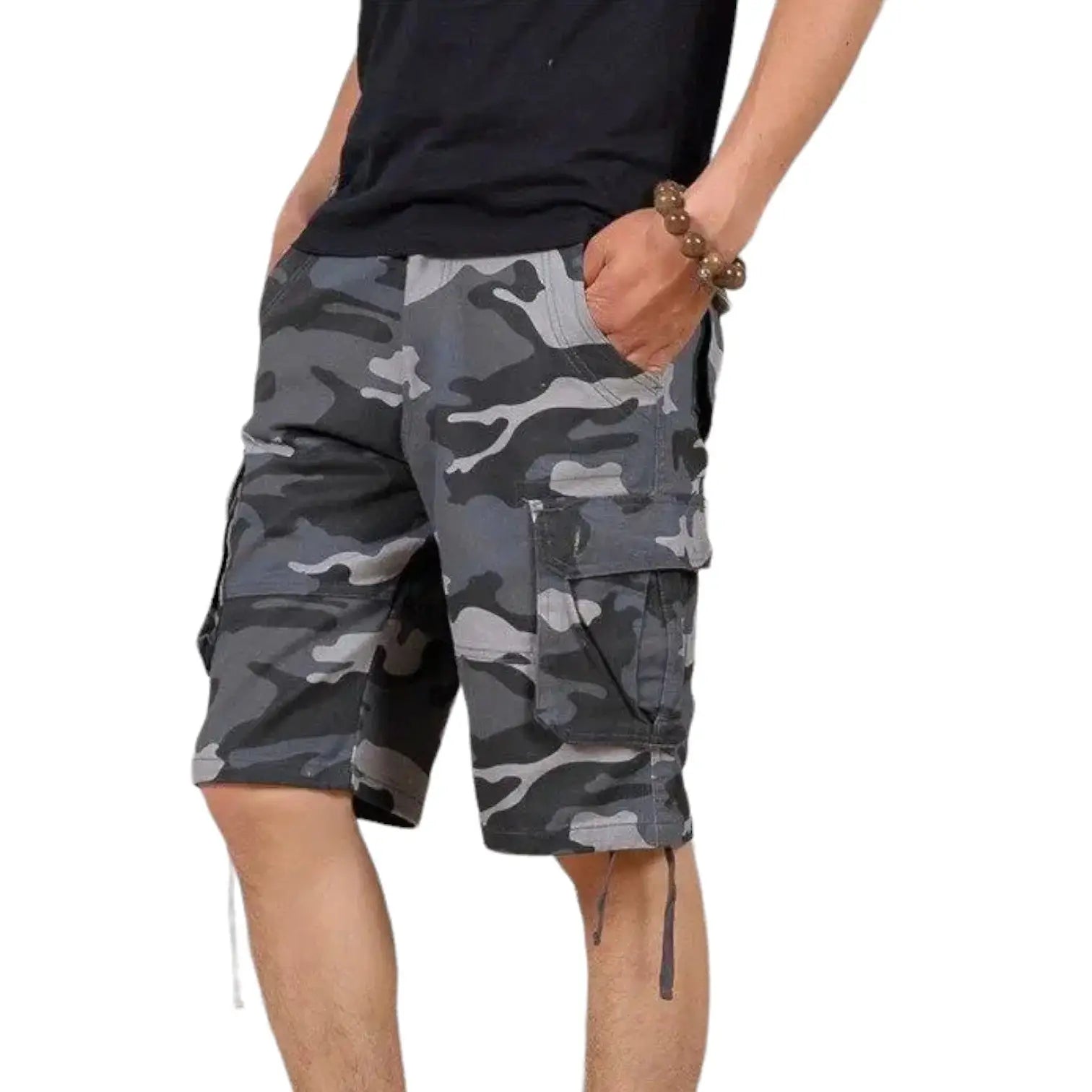 SHORT MILITAIRE EN COTON PUR