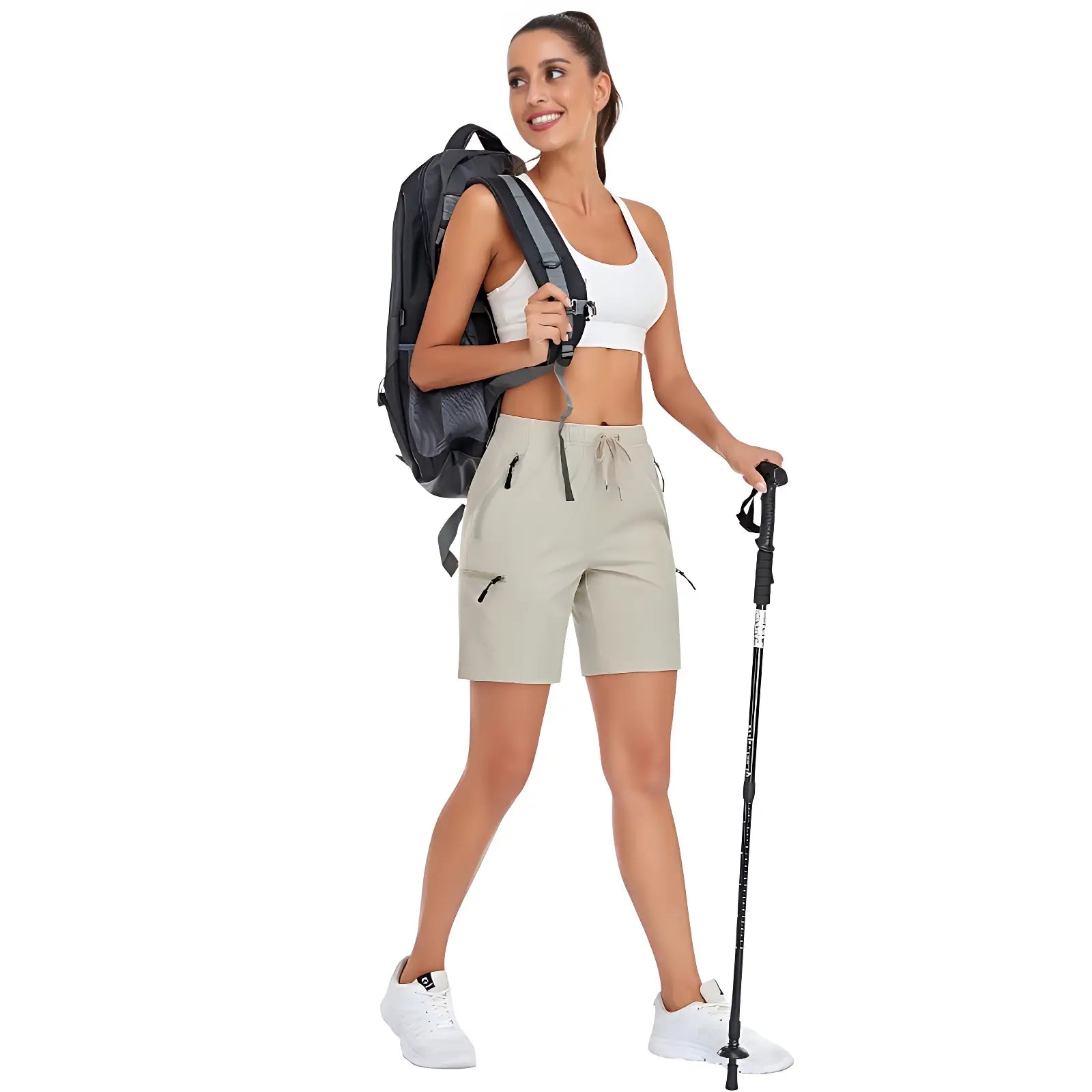 Short randonnée femme kaki