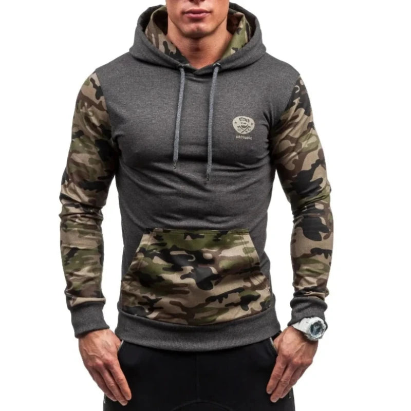SWEAT MILITAIRE AVEC FINITIONS CAMOUFLAGE