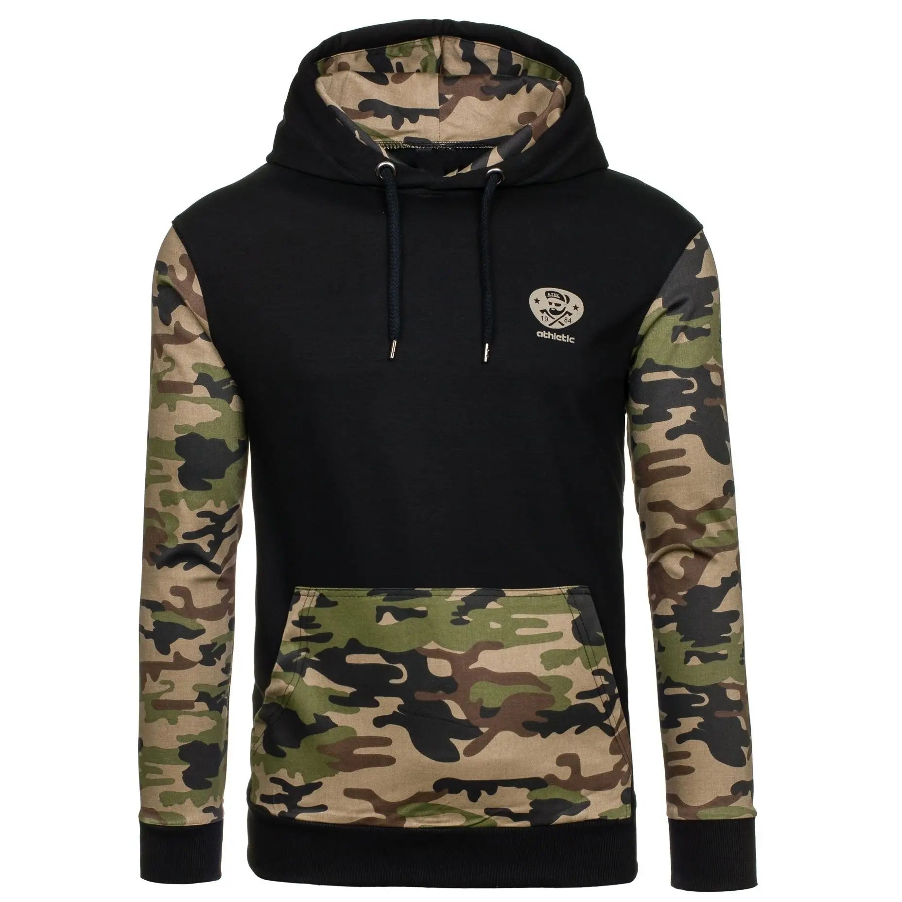 SWEAT MILITAIRE AVEC FINITIONS CAMOUFLAGE