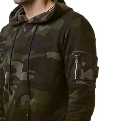 SWEAT MILITAIRE AVEC POCHE ZIP