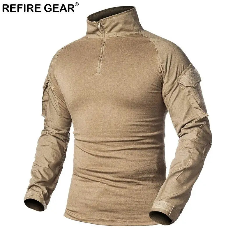 T-SHIRT MILITAIRE EN TISSU ÉLASTIQUE