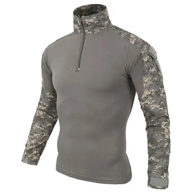 T-shirt militaire manche longue avec porte insigne